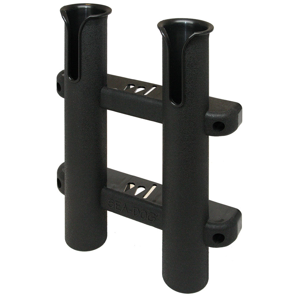 SeaDog Two Pole Side Mount Rod Storage Rack  Black 3250291