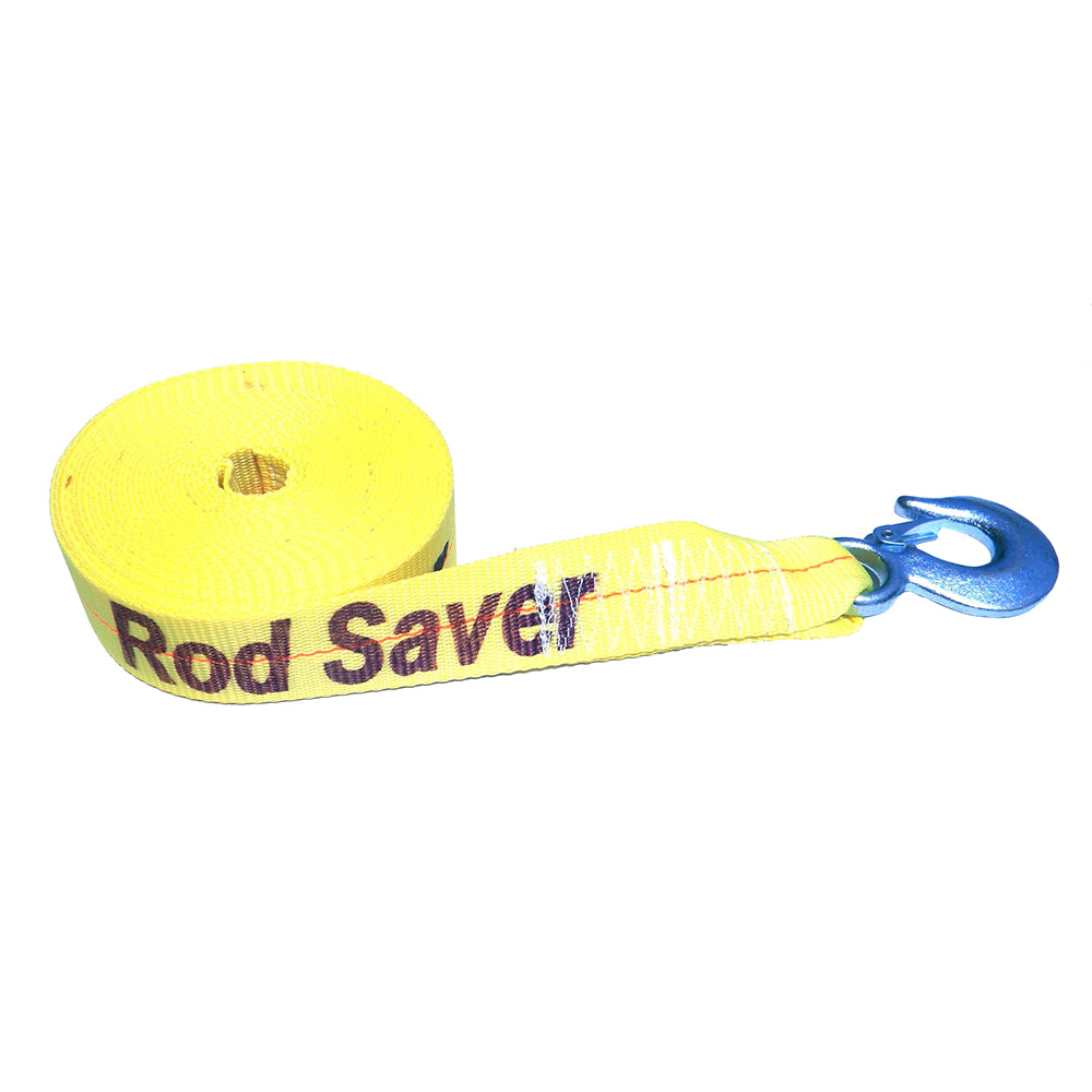 Rod Saver HeavyDuty Winch Strap Replacement  Yellow  2 x 30 WSY30