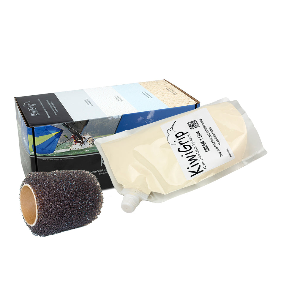 KiwiGrip 1 Liter Pouch  Cream w4 Roller KG1CPR