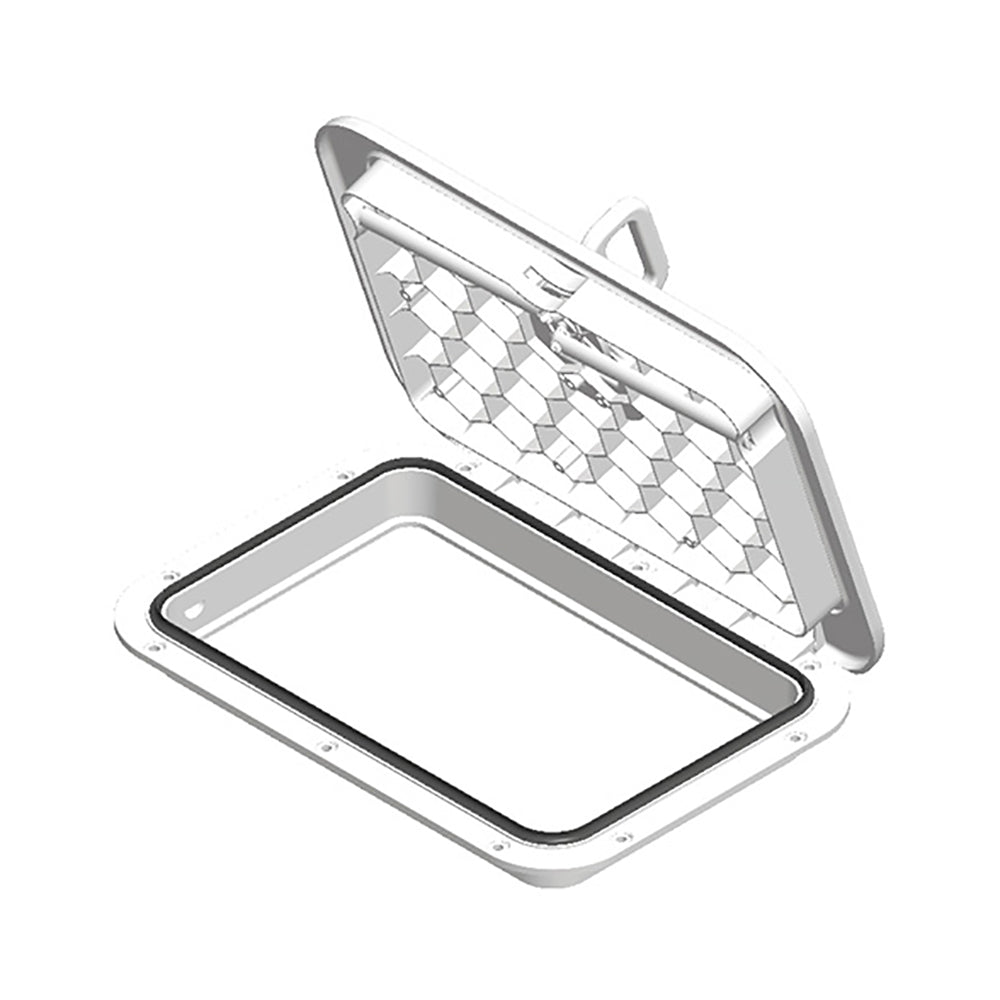 SeaDog Triple Lock Rectangular Marine Hatch  10 x 14  White 3365203