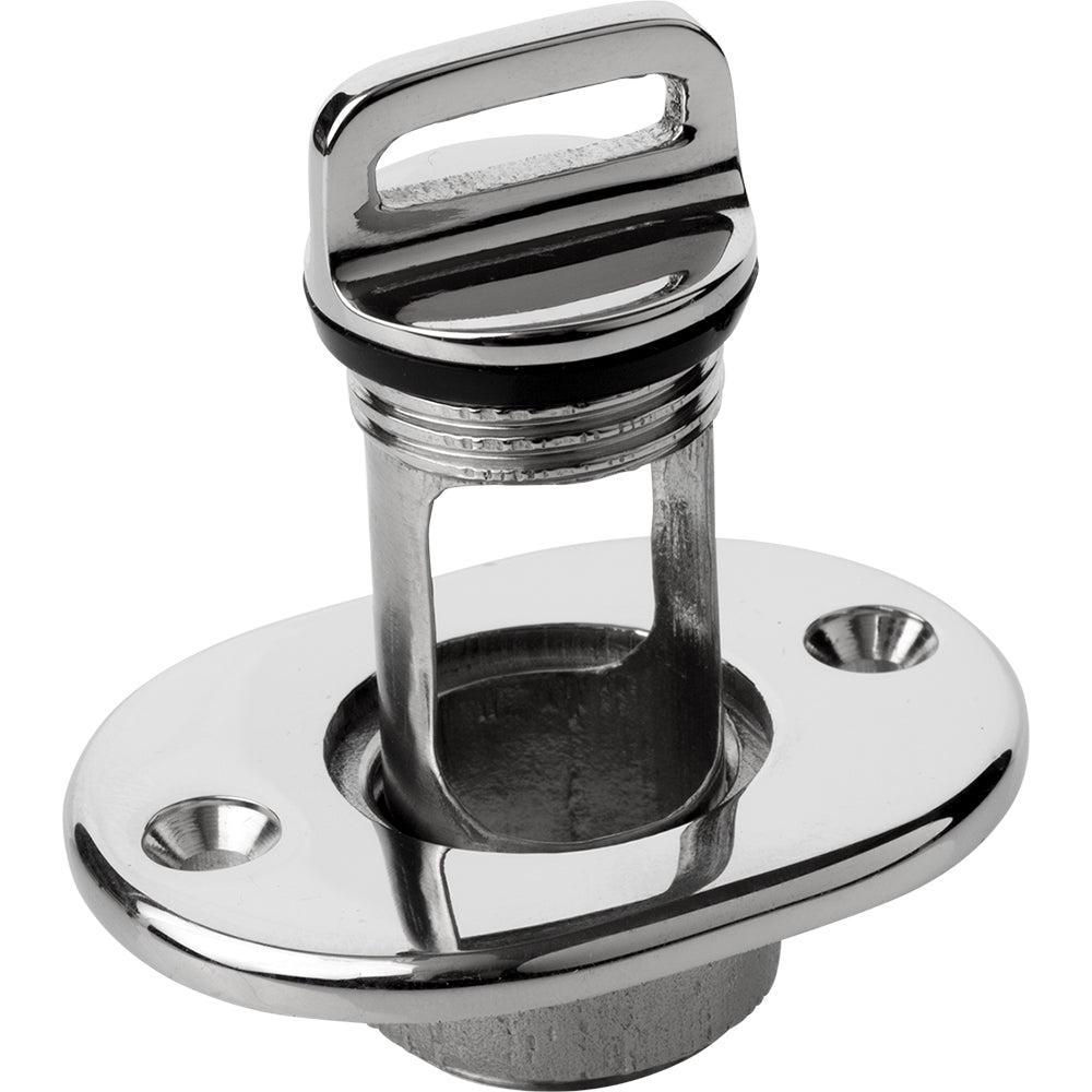 SeaDog Oblong Captive Garboard Drain  Plug  316 Stainless Steel 5200651