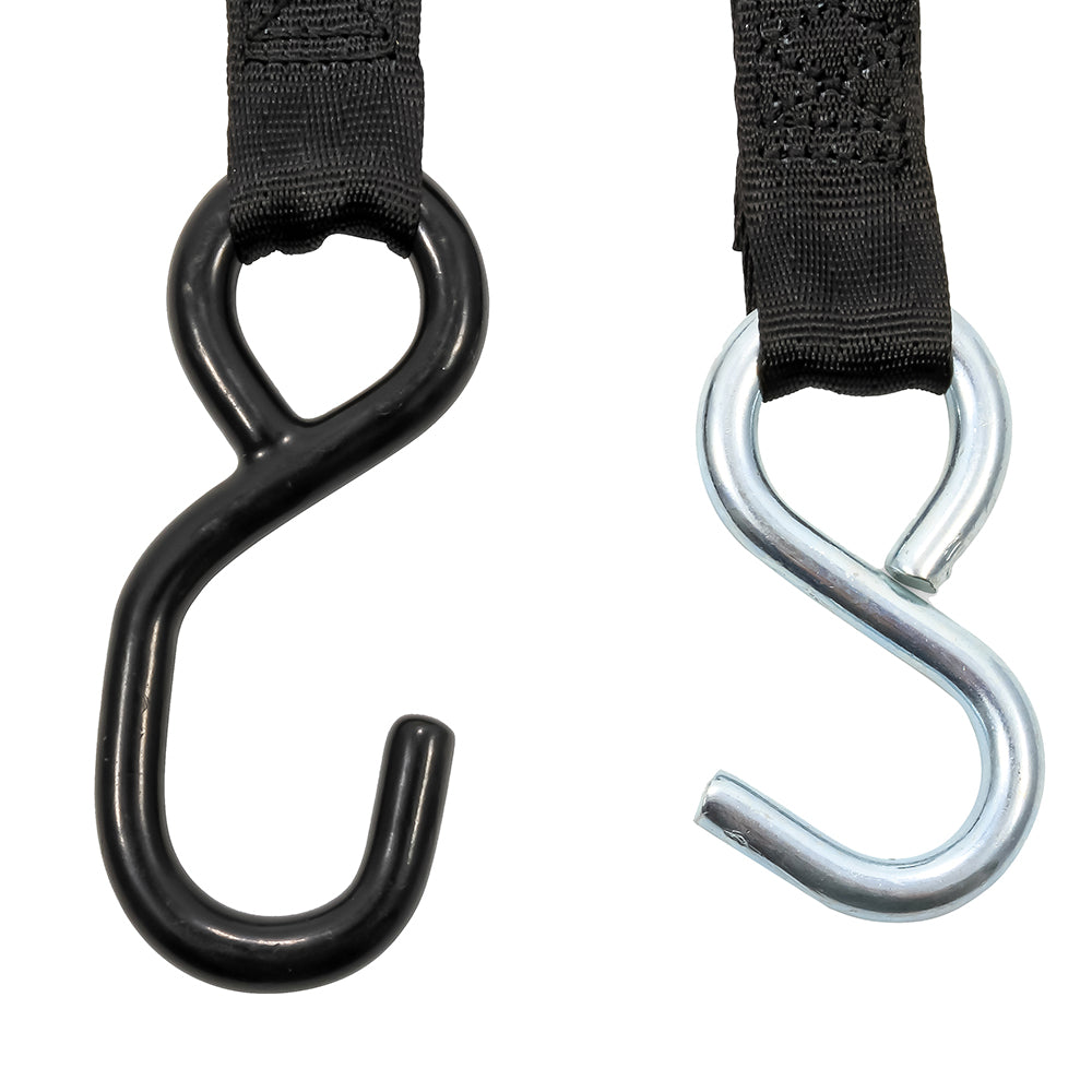 Camco Retractable TieDown Straps  1 Width 6 Dual Hooks 50033