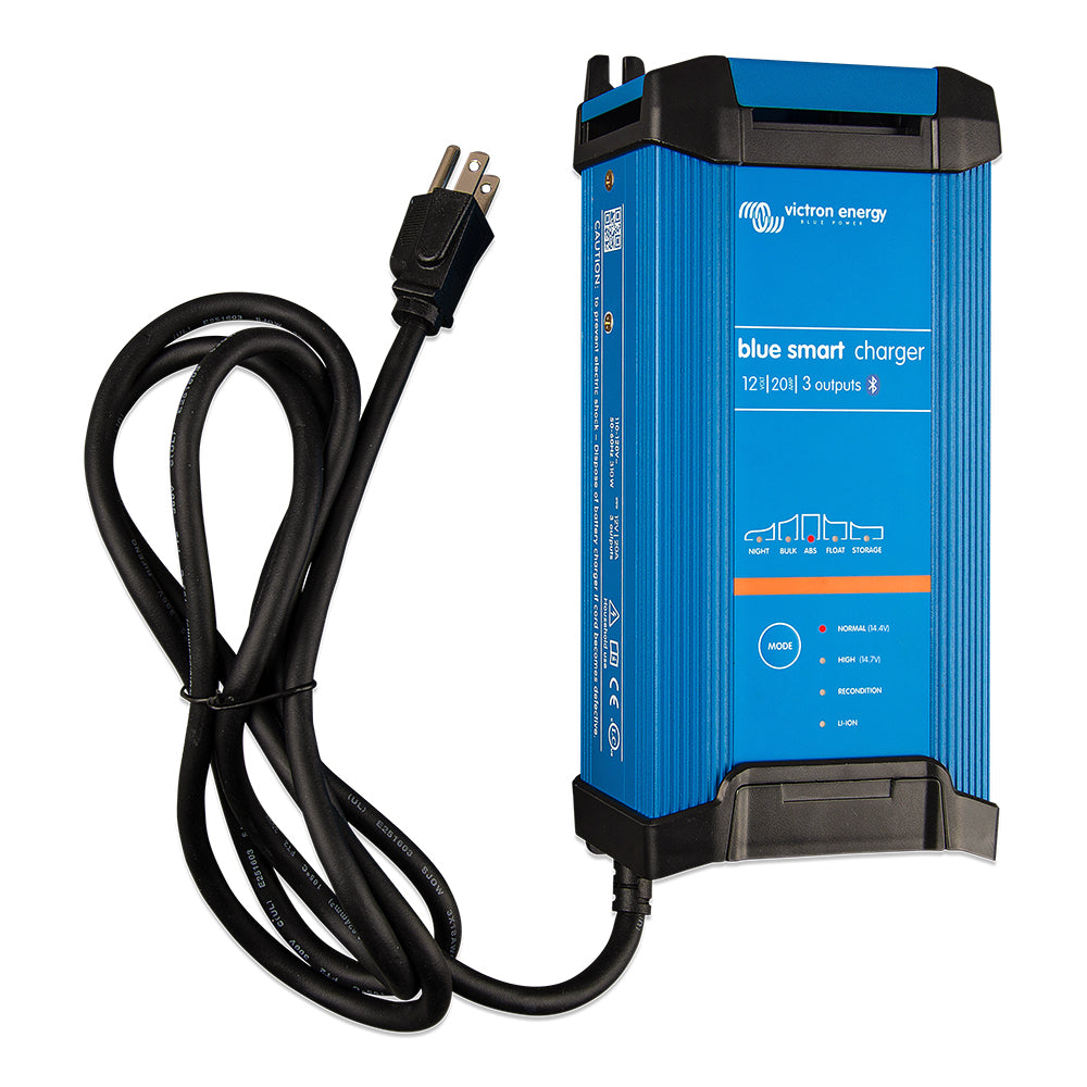 Victron Blue Smart IP22 12VDC 20A 1 Bank 120V Charger  Dry Mount BPC122045102