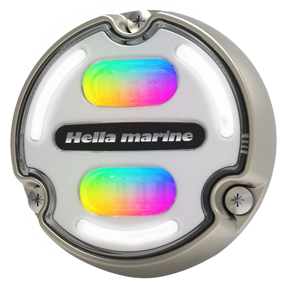Hella Marine Apelo A2 RGB Underwater Light  3000 Lumens  Bronze Housing  White Lens wEdge Light 016148101