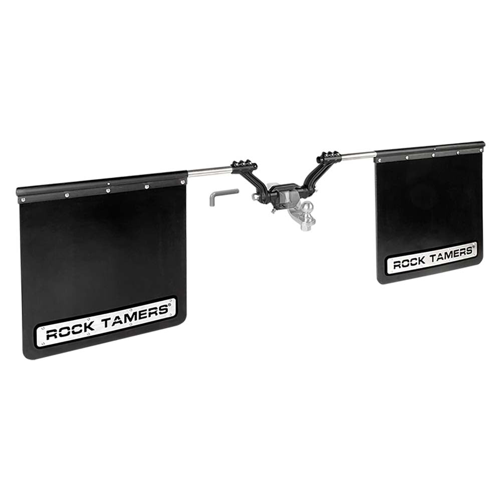ROCK TAMERS 2 Hub Mudflap System  Matte BlackStainless 00108
