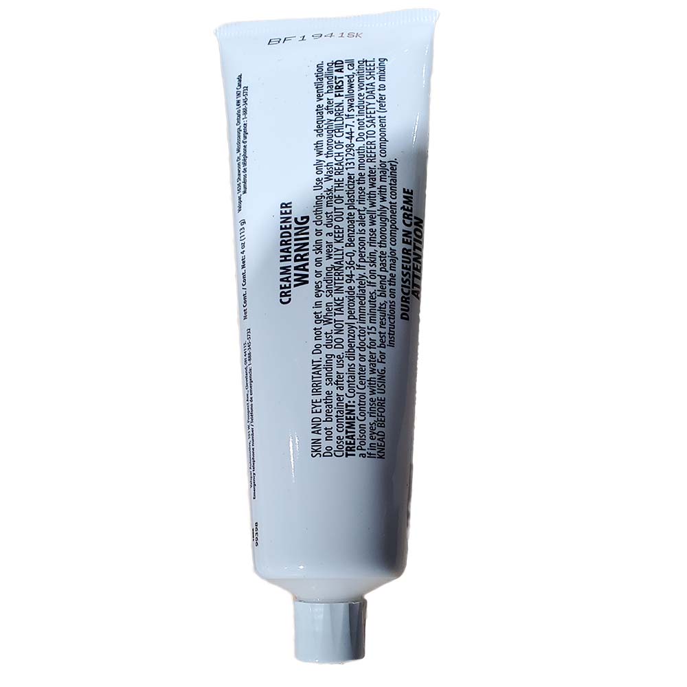 Sika BPO Cream Hardener White 4oz Tube Resin Required 648701