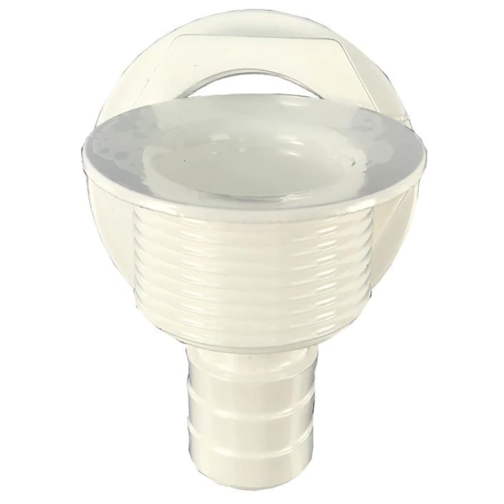 TH Marine Straight Barbed AllPurpose Drain  White APD2DP