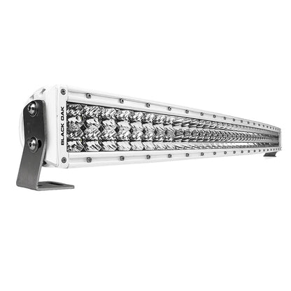 Black Oak Pro Series 30 Curved Double Row 40 LED Light Bar  Combo Optics  White Housing 40CCMD5OS