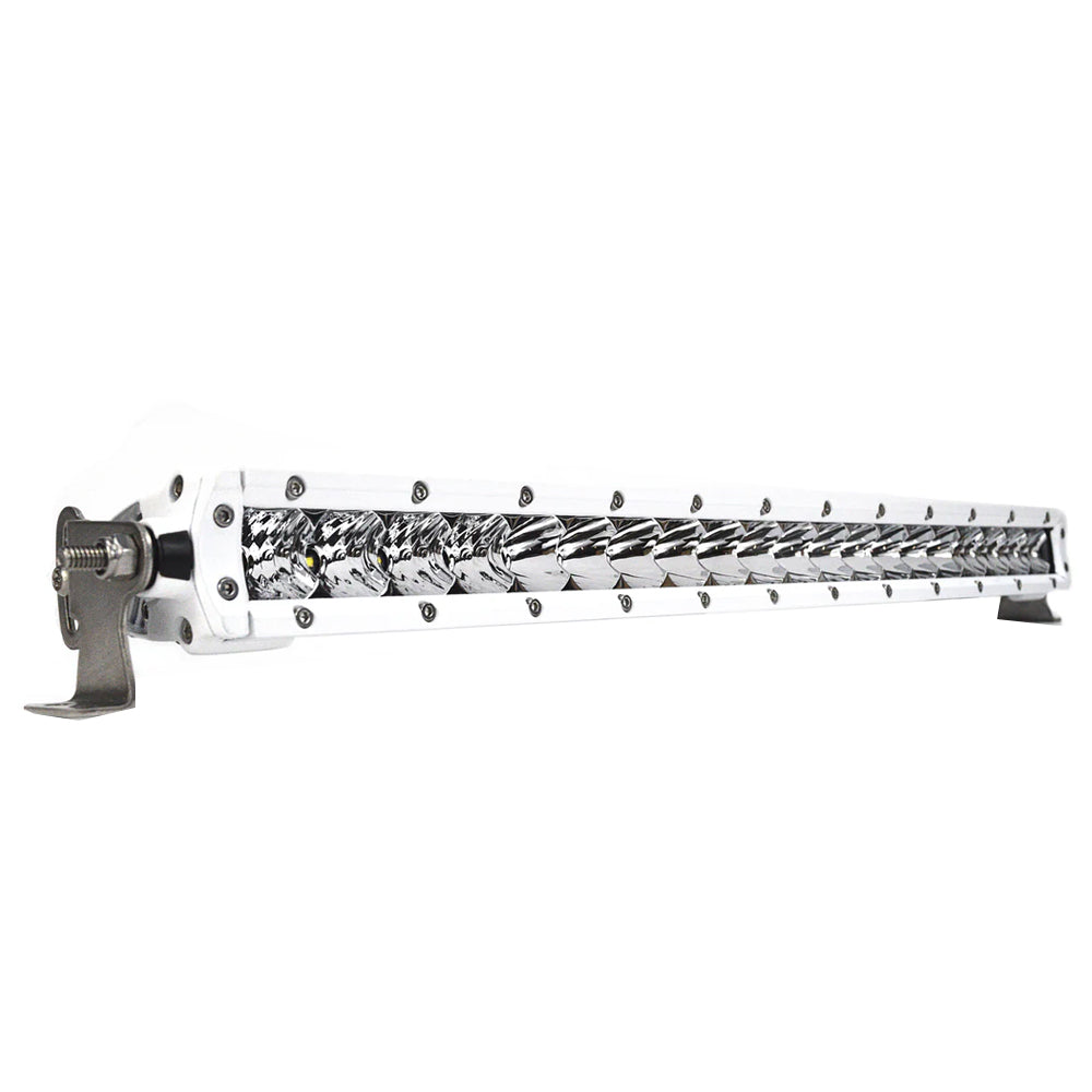 Black Oak Pro Series 30 Single Row 20 LED Light Bar  Combo Optics  White Housing 20CMS5OS