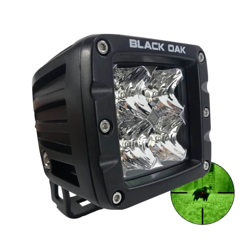 Black Oak Pro Series 30 2 850nm Infrared Pod Light  Flood Optics  Black Housing 2IRPOD850