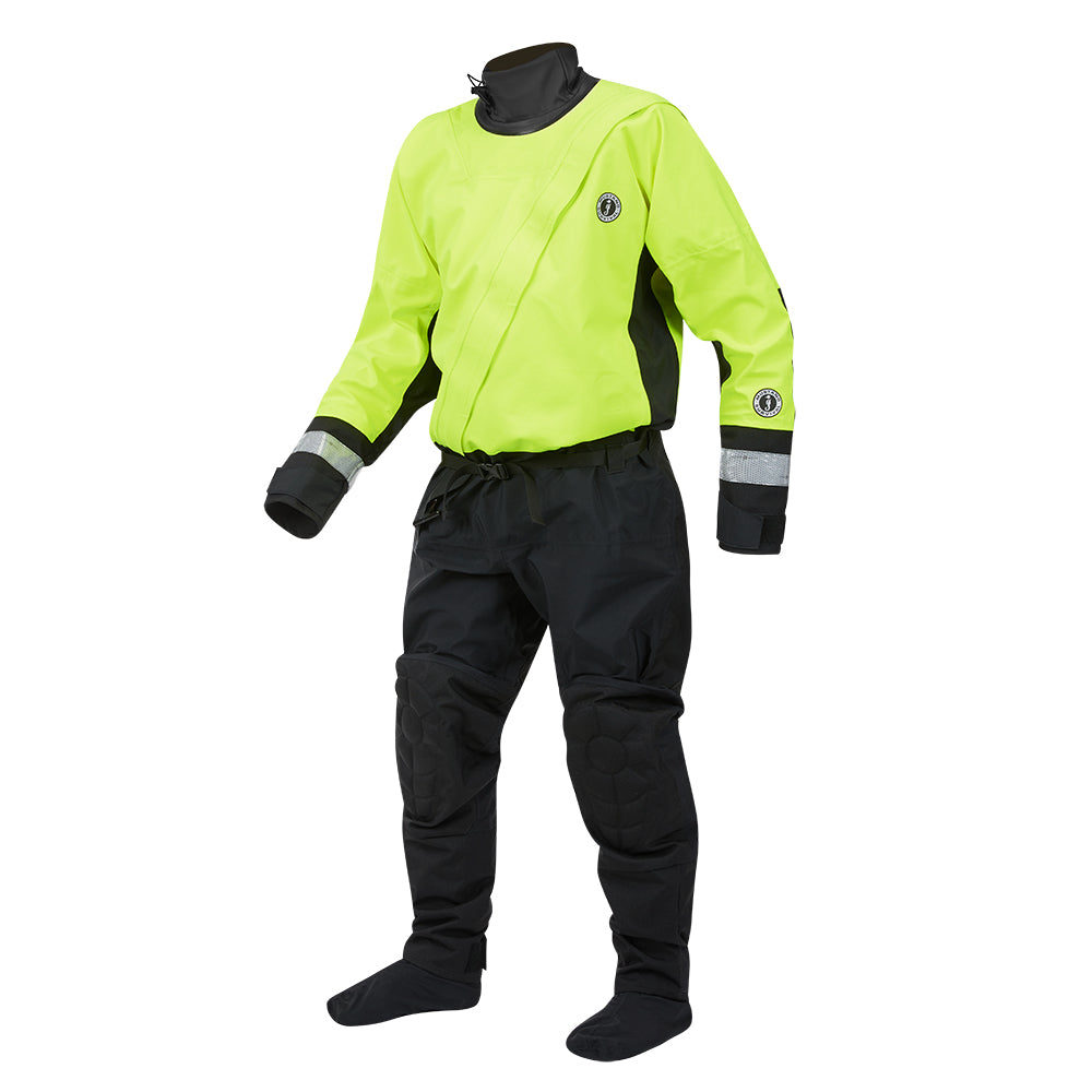 Mustang MSD576 Water Rescue Dry Suit  Fluorescent Yellow GreenBlack  Medium MSD57602251M101