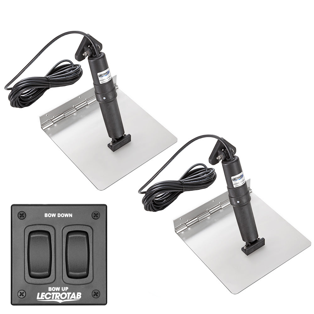 Lectrotab XKA Stainless Steel Trim Tab Kit wRocker Switch  12 x 9  XKAF12X9