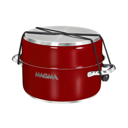Magma Nestable 10 Piece Induction NonStick Enamel Finish Cookware Set  Magma Red A10366MR2IN