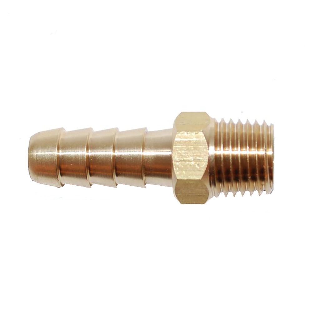 Attwood Universal Brass Fuel Hose Fitting  14 NPT x 516 Barb 88FBM1016